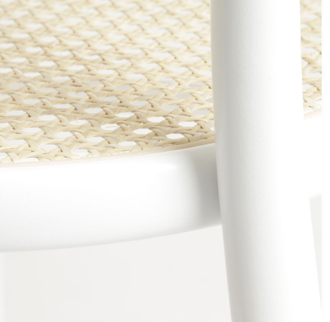 No. 30 Armchair white/rattan - In stock - 3