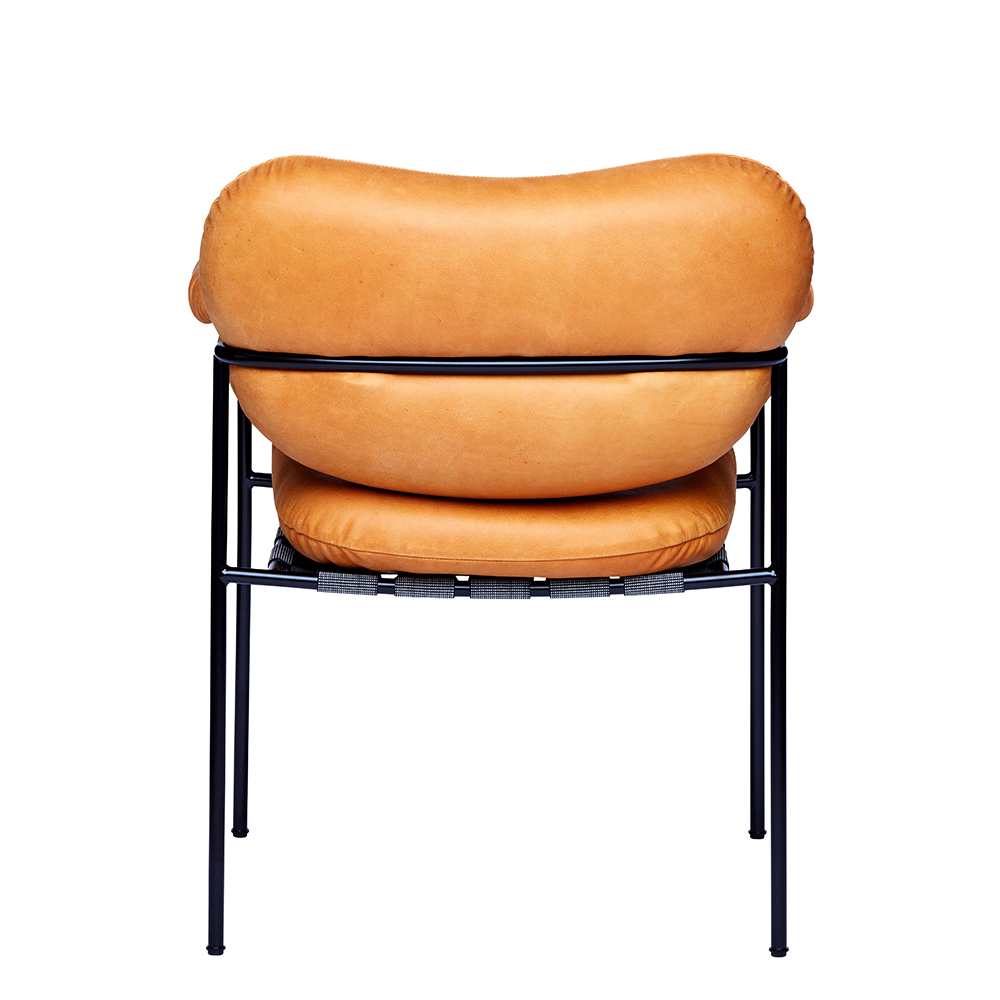 Bollo Dining Chair (Vintage leather cognac/black legs) - Qucikship - Fogia - 7