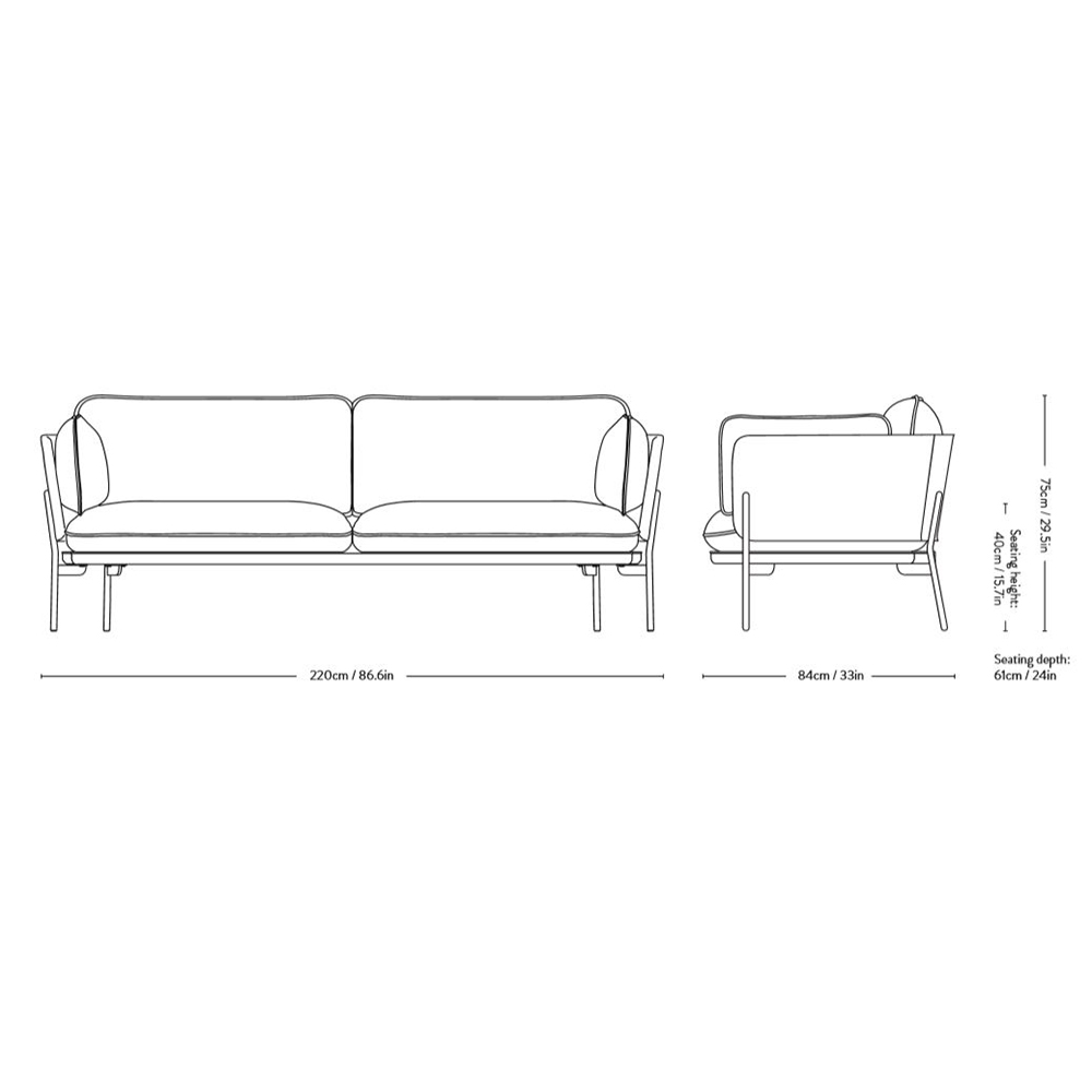 Cloud LN3.2 3-seater Sofa - & Tradition - 6
