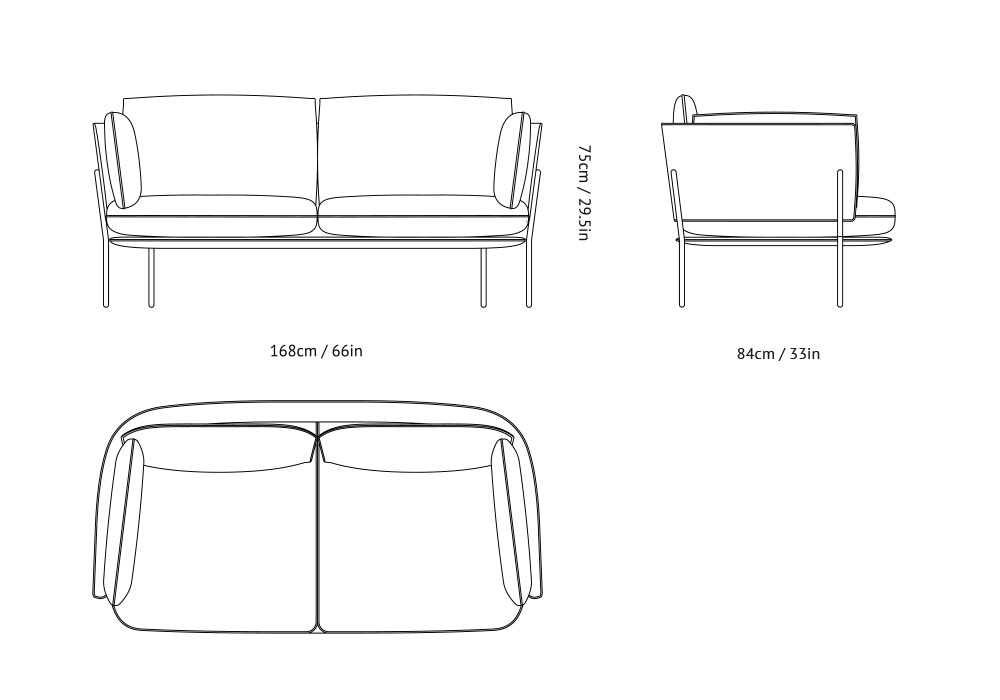Cloud LN2 2-sits Soffa - & Tradition - 4
