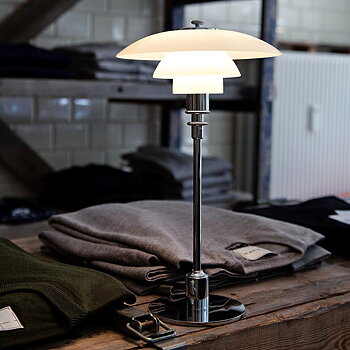 PH 2/1 Table lamp Chrome - In stock - Louis Poulsen