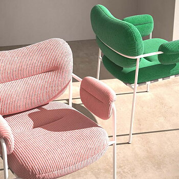 Bollo Dining Chair (Fabric Phlox) - Fogia