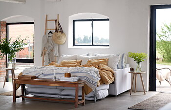 Lukas 3-Seater Sofa Bed w chaiselongue (several choices) - Sits