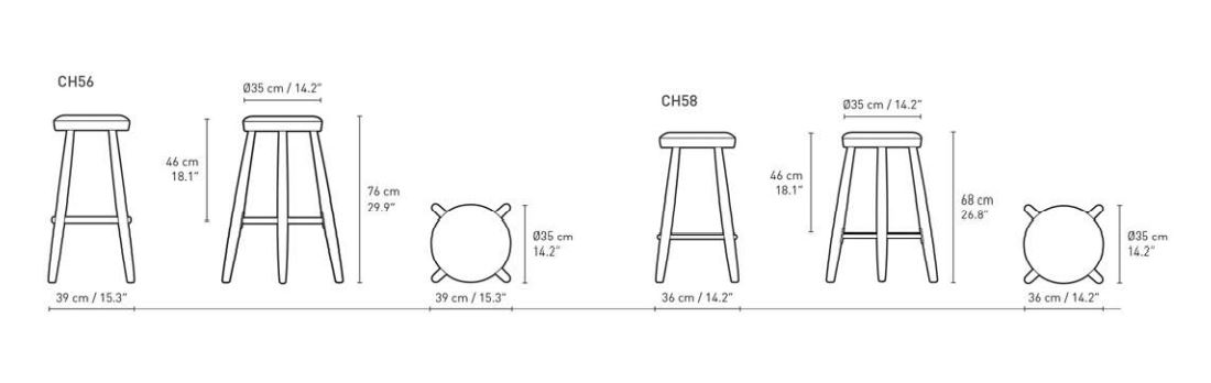 CH58 Bar stool H68 - Carl Hansen & Søn - 7