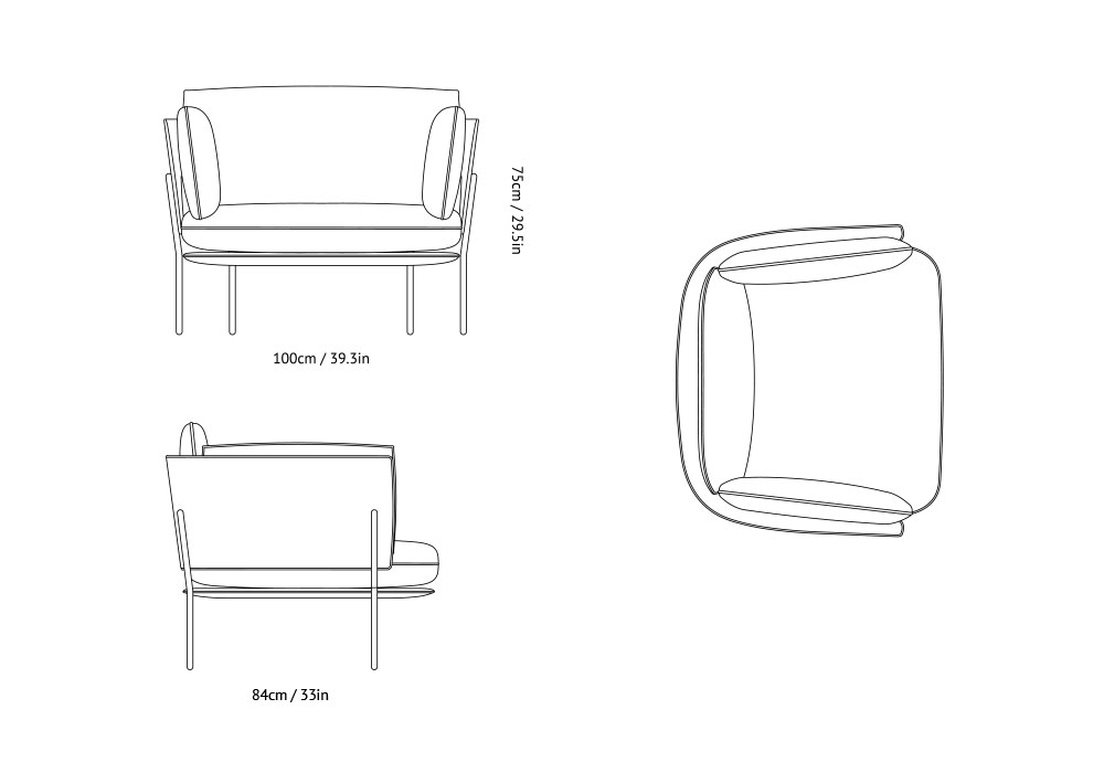 Cloud LN1 Armchair - & Tradition - 4