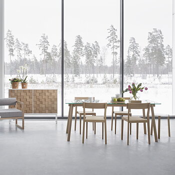 Corners Dining table White oiled oak - A2