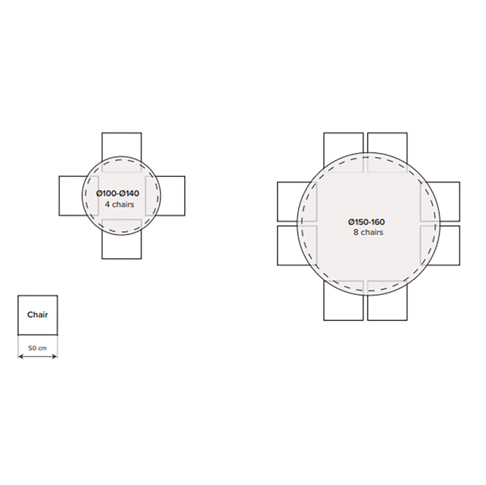 Simply Dining Table Round 110-160 cm - Extendable  (Ash several choices) - Kristensen & Kristensen - 5