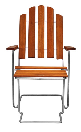 Deckchair A3 teak / zink - Grythyttan stålmöbler  - 5