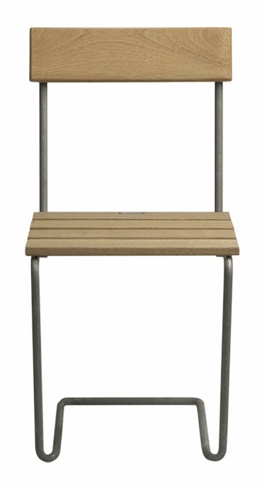 Stol 1 Ek / Zink - Grythyttans stålmöbler - 4