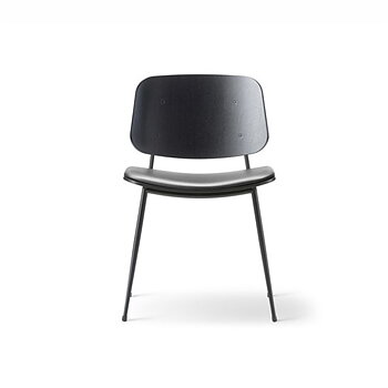 Søborg 3061 Stol Svart Stål/Läderdyna -  Fredericia Furniture