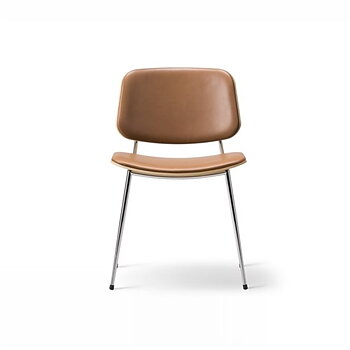 Søborg 3062 Stål Framsidesklädd Cognac Läder-  Fredericia Furniture