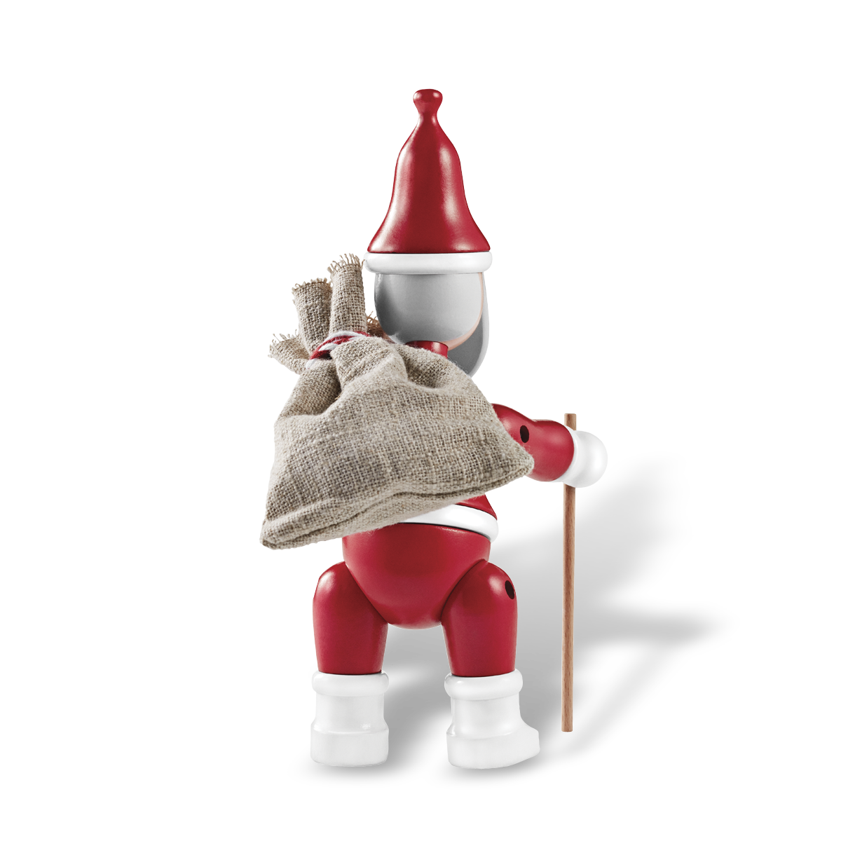 Jultomte med säck Träfigur - I lager - 3