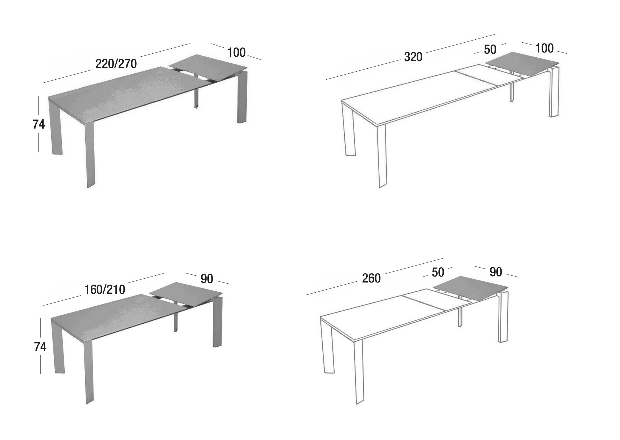Grande Arche table extendable (VARIANTER) - Fast - 5
