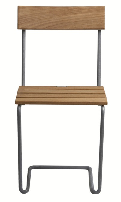 Stol 1 teak / zink stativ  - Grythyttans stålmöbler - 5