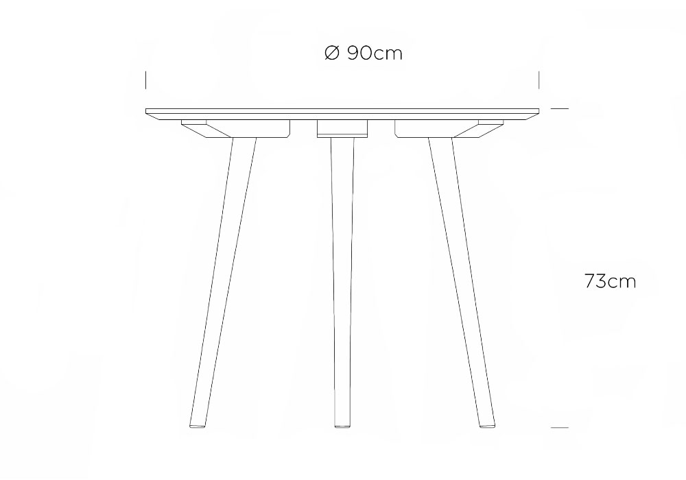 In Between SK3 Dining Table Ø90 cm - & Tradition - 13