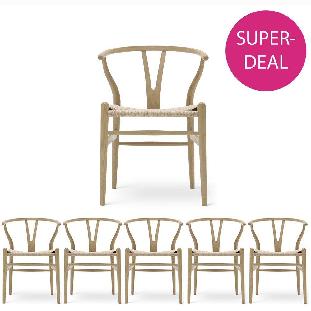 CH24 Y-Stol (Superdeal - Volympris/st vid köp av 6st) Såpad  Ek  - Carl Hansen & Søn