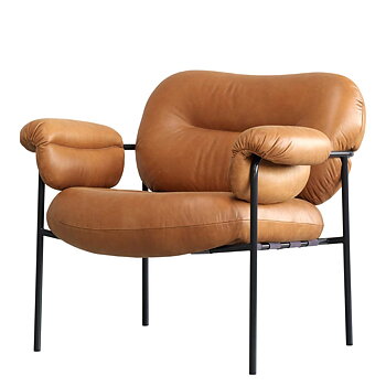 Bollo Lounge chair (Vintage Leather) - Quickship - Fogia
