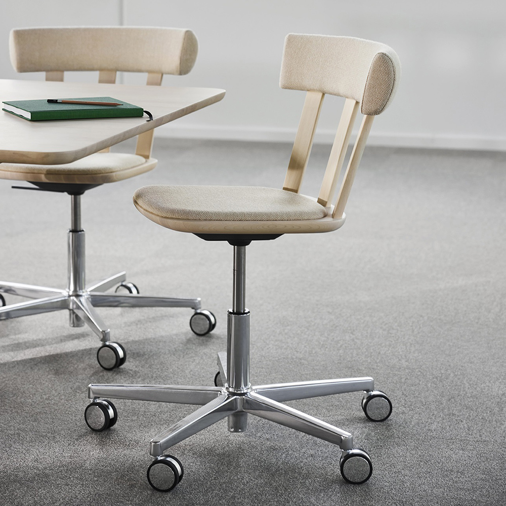 Alt swivel chair Upholstered - (Birch standard choices) - Stolab - 4