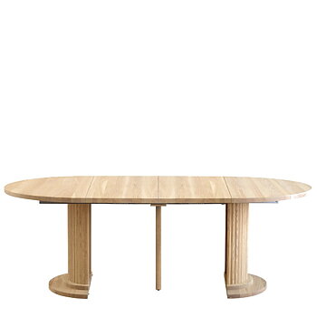 Velvet Round Column Dining Table  Extendable - Oak (several choices) - Kristensen & Kristensen