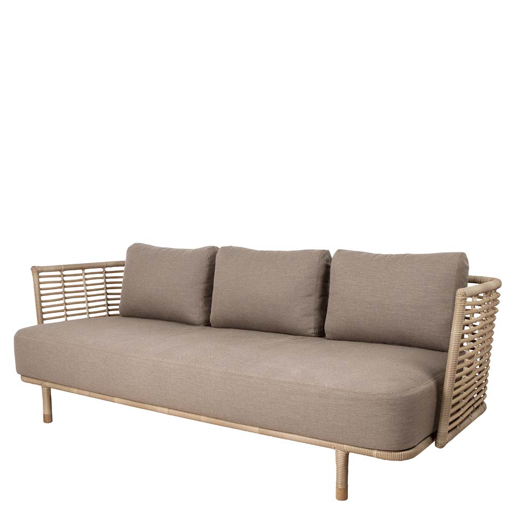 Sense Soffa 3-Sits Taupe - Cane-Line
