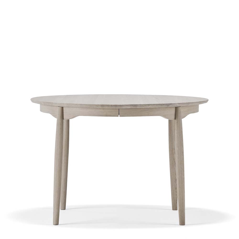 Carl Matbord Ø115 cm (Ek ljus mattlack) Förlängningsbart  - Quickship - Stolab