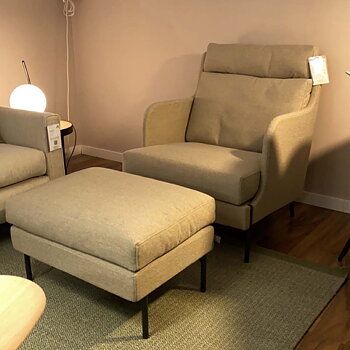 Funen Armchair High + Stool - Design bargain/Disply item* - Munich 7 - Eilersen