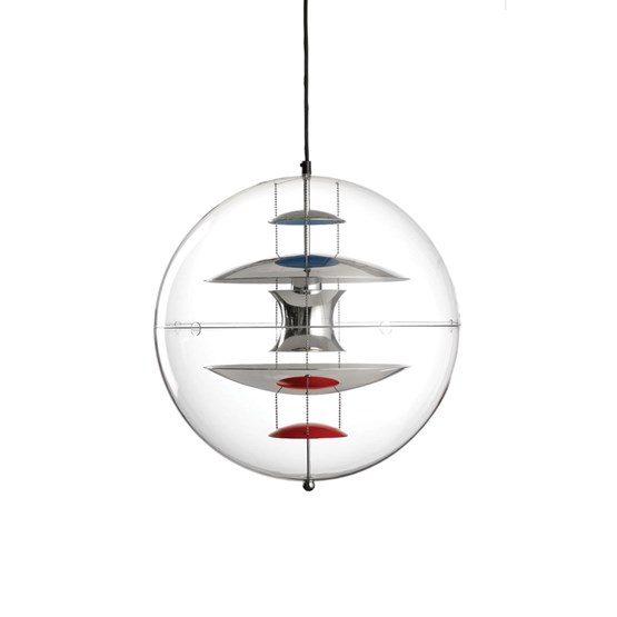 VP Globe Pendel Ø28 cm (Chrome/red/blue) - Quickship - Verpan