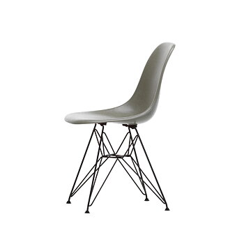 Eames Fiberglass Chair DSR Umber grey/Black stand - In stock