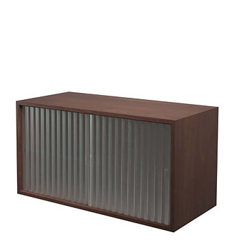 Royal System Cabinet Module with sliding doors in ribbed glass Royal-20 (several choices)
