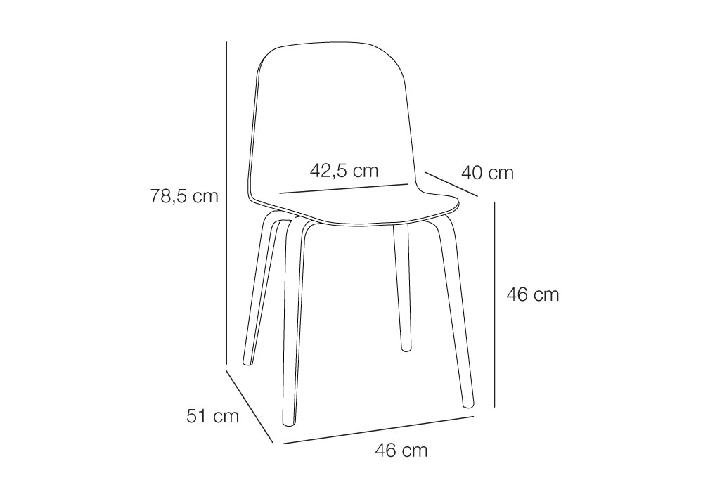 Visu Chair Wood Base - 15