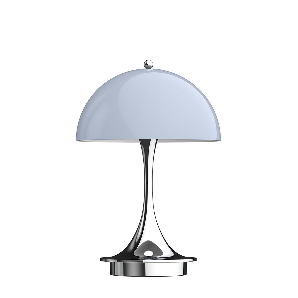 Panthella 160 Portable Table lamp V2 (Blue grey /chrome) - In stock - Louis Poulsen