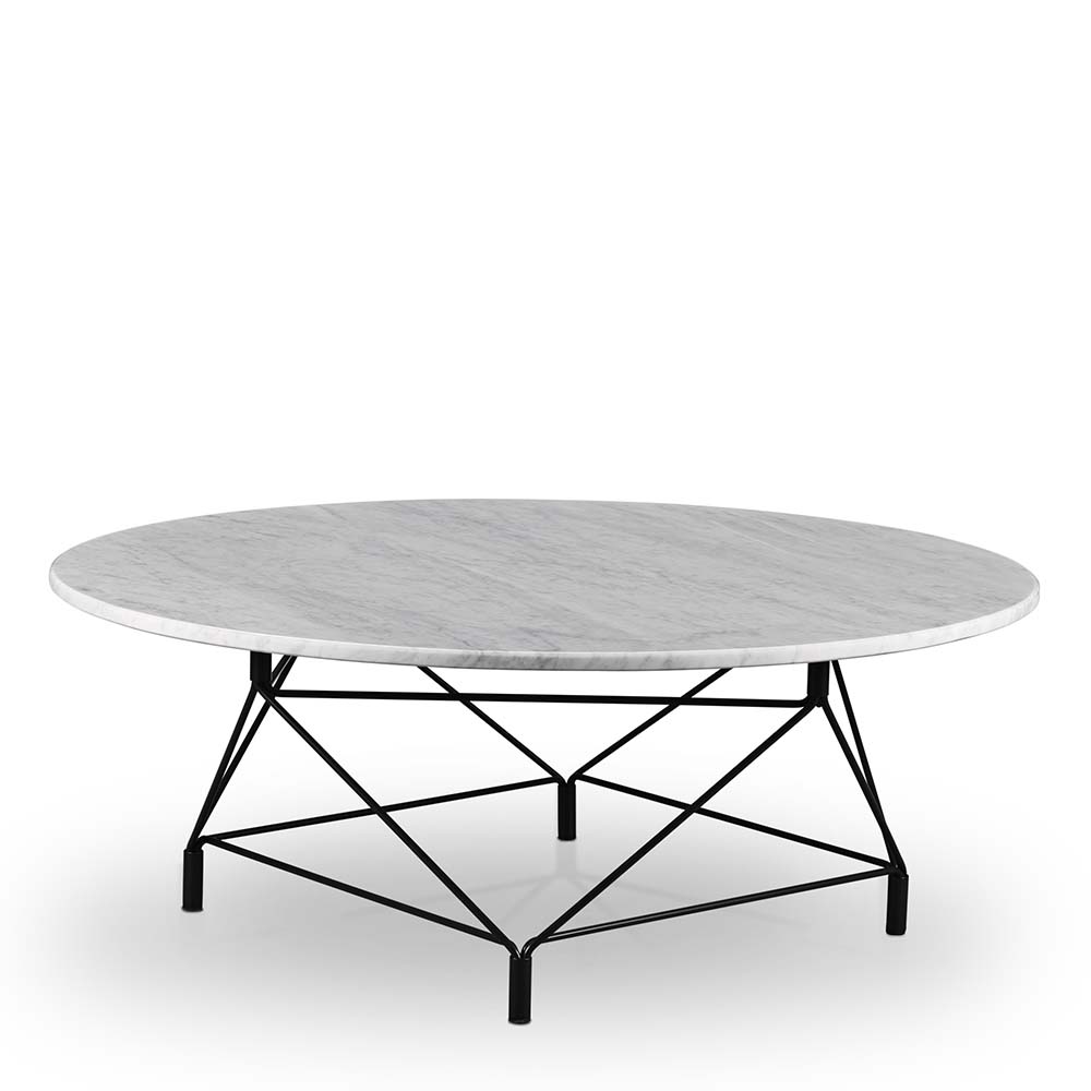 Spider Soffbord Skiva Ø105 cm/Kvadrat Bas (flera val) - Quickship - Paketpris
