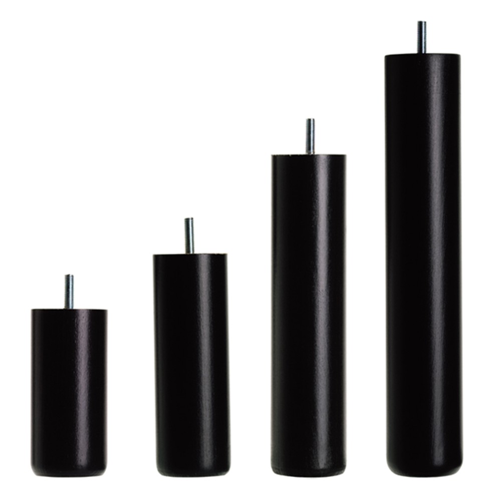 DUX - Sustainable Comfort Sängben runda Ø5,5, 4-pack Svart