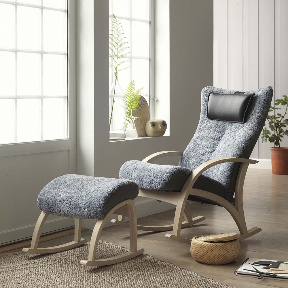 Delta Comfort Fåtölj ink. pall - Fårskinn - Paketpris - Brunstad - 4