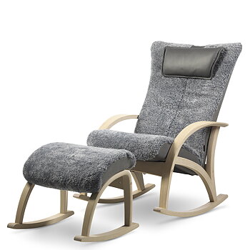 Delta Comfort Fåtölj ink. pall - Fårskinn - Paketpris - Brunstad