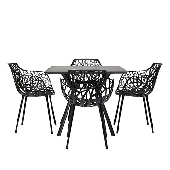 Forest Karmstol Metallic Grey - I lager - Fast 
