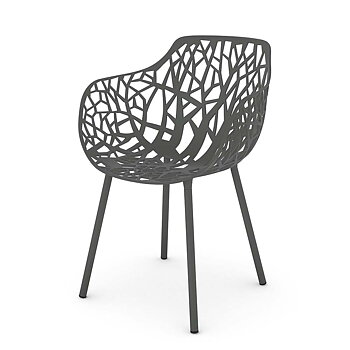 Forest Karmstol Metallic Grey - I lager - Fast 
