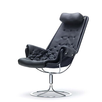 Jetson 69 +  Foot stool - Package deal (Classic soft Black) - DUX 
