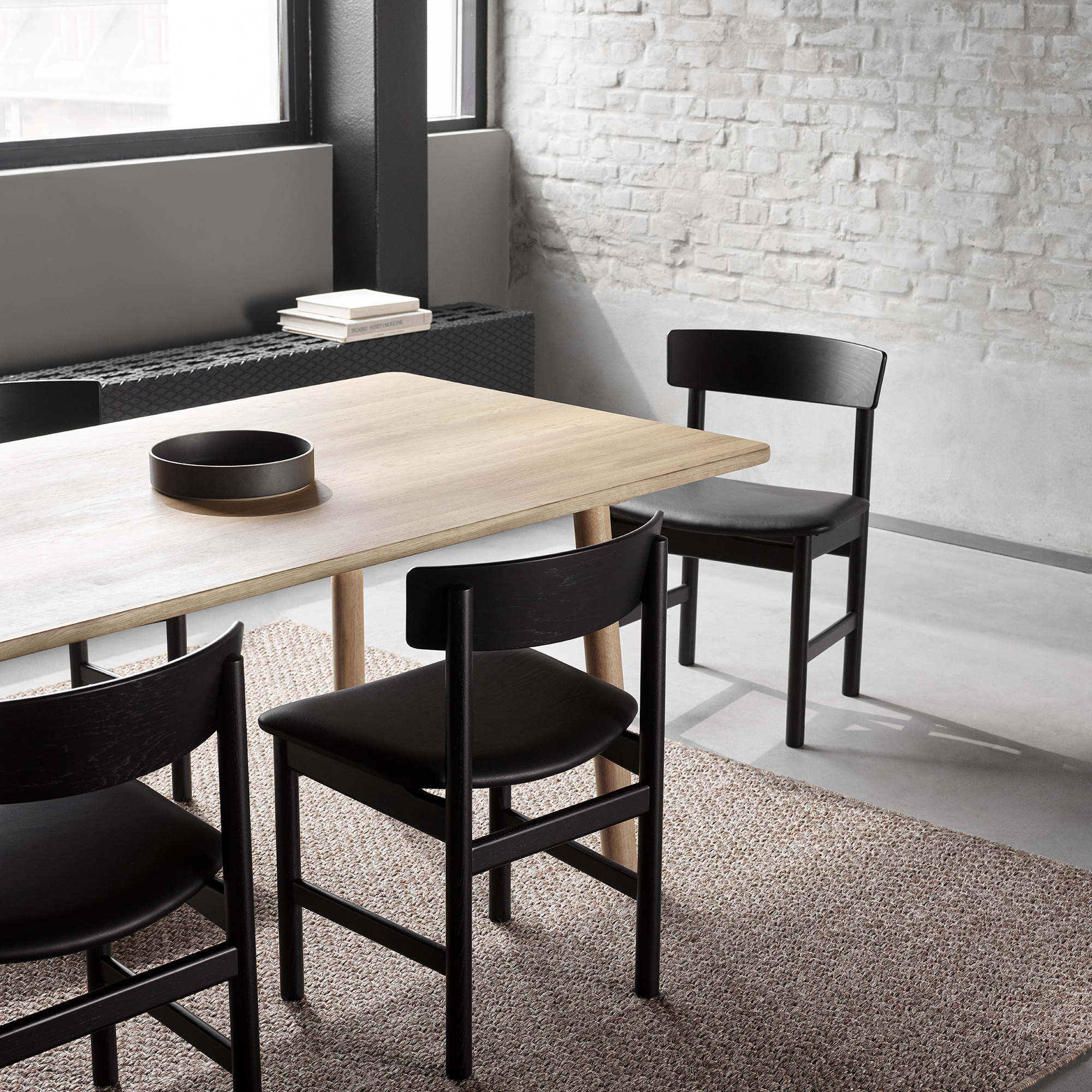 3236 Mogensen Chair Oak/Leather - 4