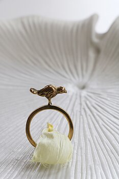 Ring Sparv i mässing