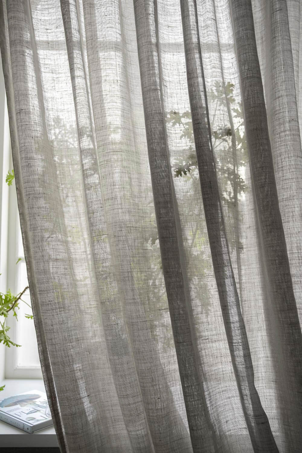 Gardin Ellie halvlinne dubbel bredd Natur Höjd 270 cm - 5