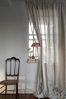 Gardin Alice Linne dubbel bredd Natur Höjd 250 cm