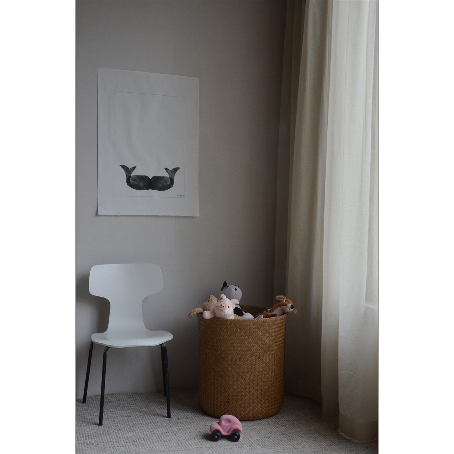 Handtryckt poster Moby svart 50x70