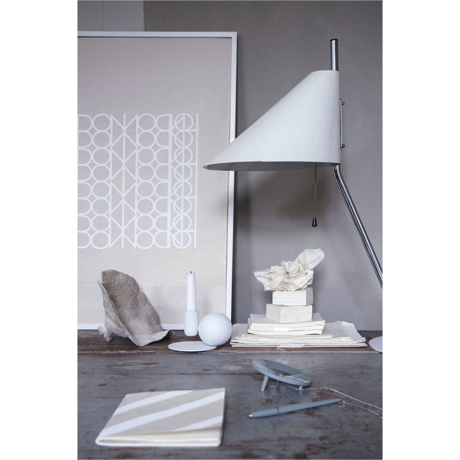 Handtryckt Poster London mood Vit 50x70 cm - 4