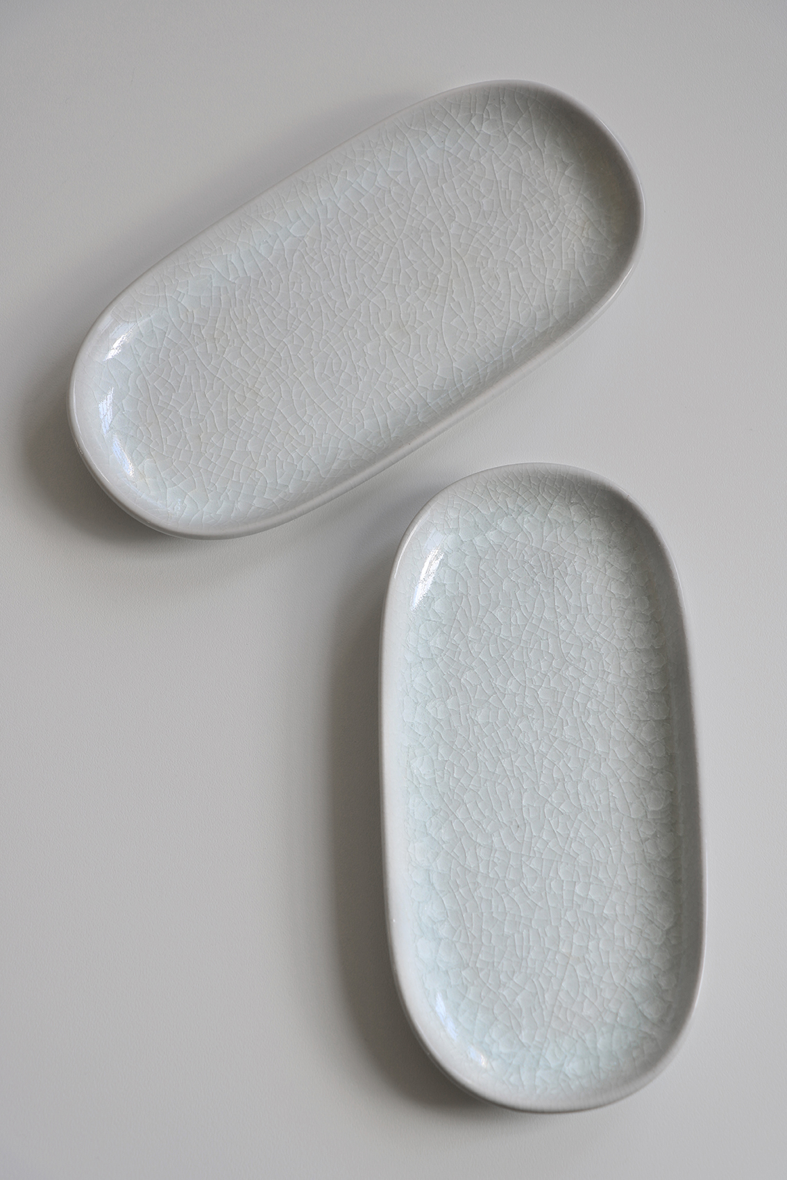 Minifat oval Clear celadon