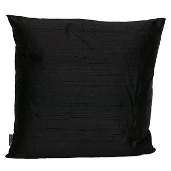 Kudde Handvävd Siden Svart 50X50