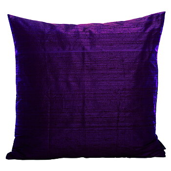 Kudde Handvävd Siden Eggplant 50X50