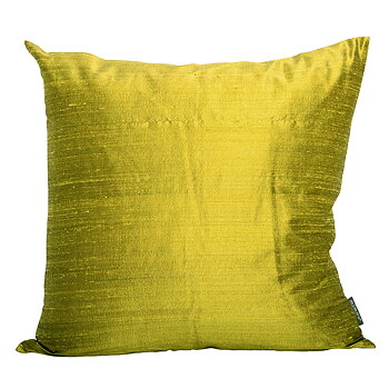 Kudde Handvävd Siden Lime 50X50