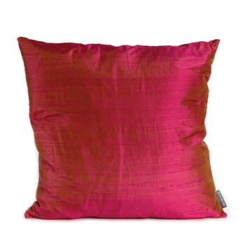 Kudde Handvävd Siden Cerise 50X50
