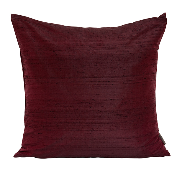 Kudde Handvävd Siden Burgundy 50X50